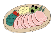 ハムのイラスト